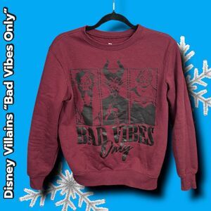 Pre-owned EUC Disney Villains “Bad Vibes Only” Crewneck Sweatshirt – Size S